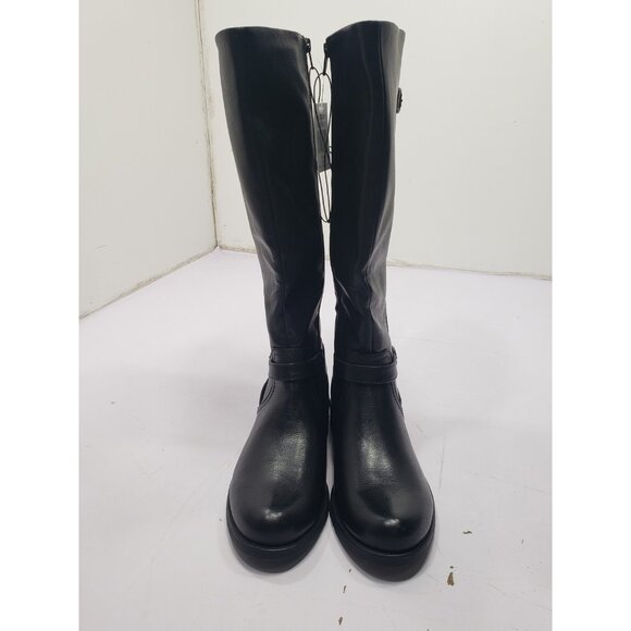 Baretraps Women's Cassidy Faux Leather Zip Up Tall Riding Boots Black Size 9m - Picture 1 of 7
